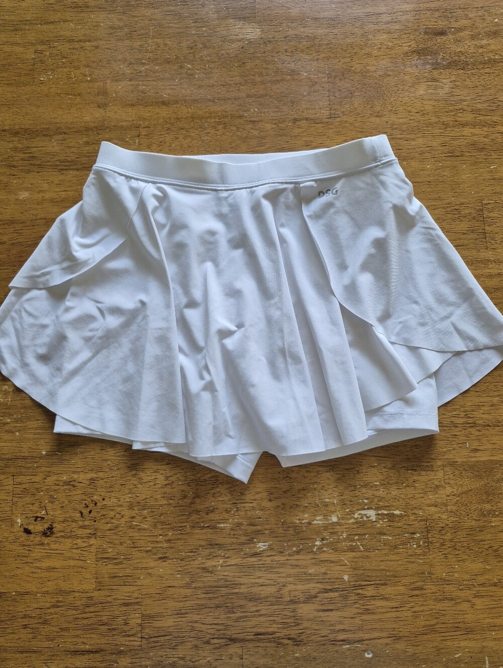 DSG White Flared Skort with Built-In Shorts